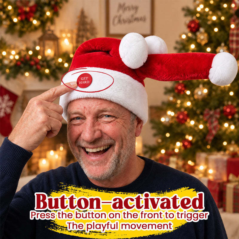 🎅 Funny Moving Santa Hat – Dynamic Christmas Party Accessory