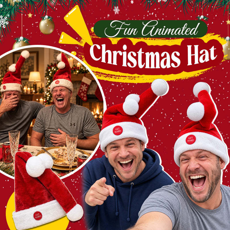 🎅 Funny Moving Santa Hat – Dynamic Christmas Party Accessory