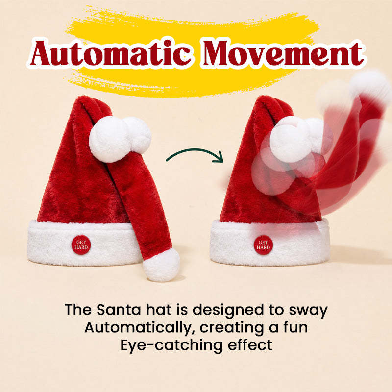 🎅 Funny Moving Santa Hat – Dynamic Christmas Party Accessory
