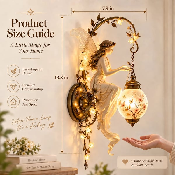 🧚🌸 Fairy Garden Glow Wall Lamp – Whimsical Floral Accent Light for Cozy Spaces
