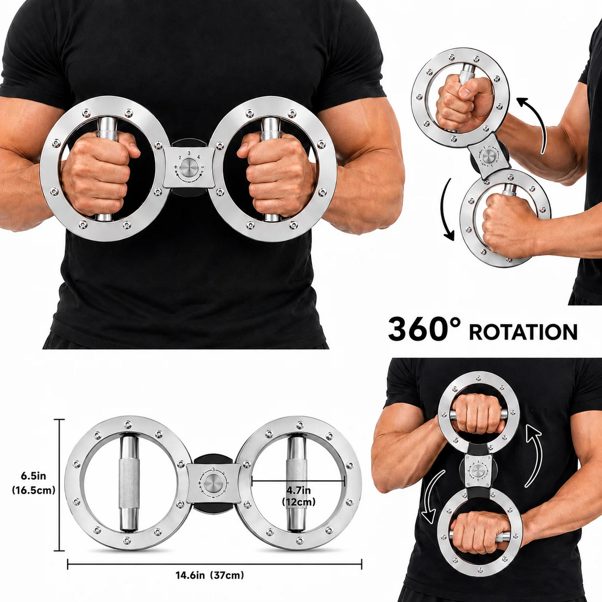 💪 360° Hand & Forearm Strength Trainer - Train Anywhere, Anytime
