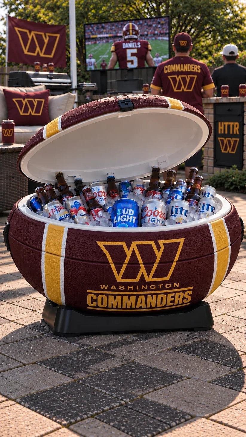 🏈 Football-Shaped Cooler – The Ultimate Game Day Drink Station