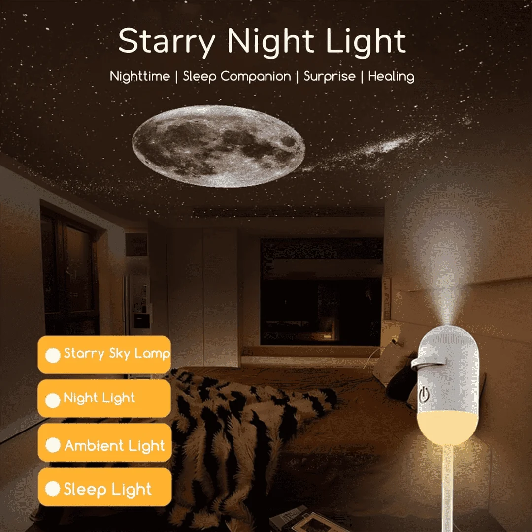 🌠 Galaxy Projector Night Light – Instant Starry Sky for Any Room
