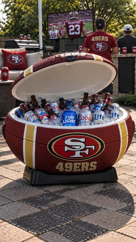 🏈 Football-Shaped Cooler – The Ultimate Game Day Drink Station