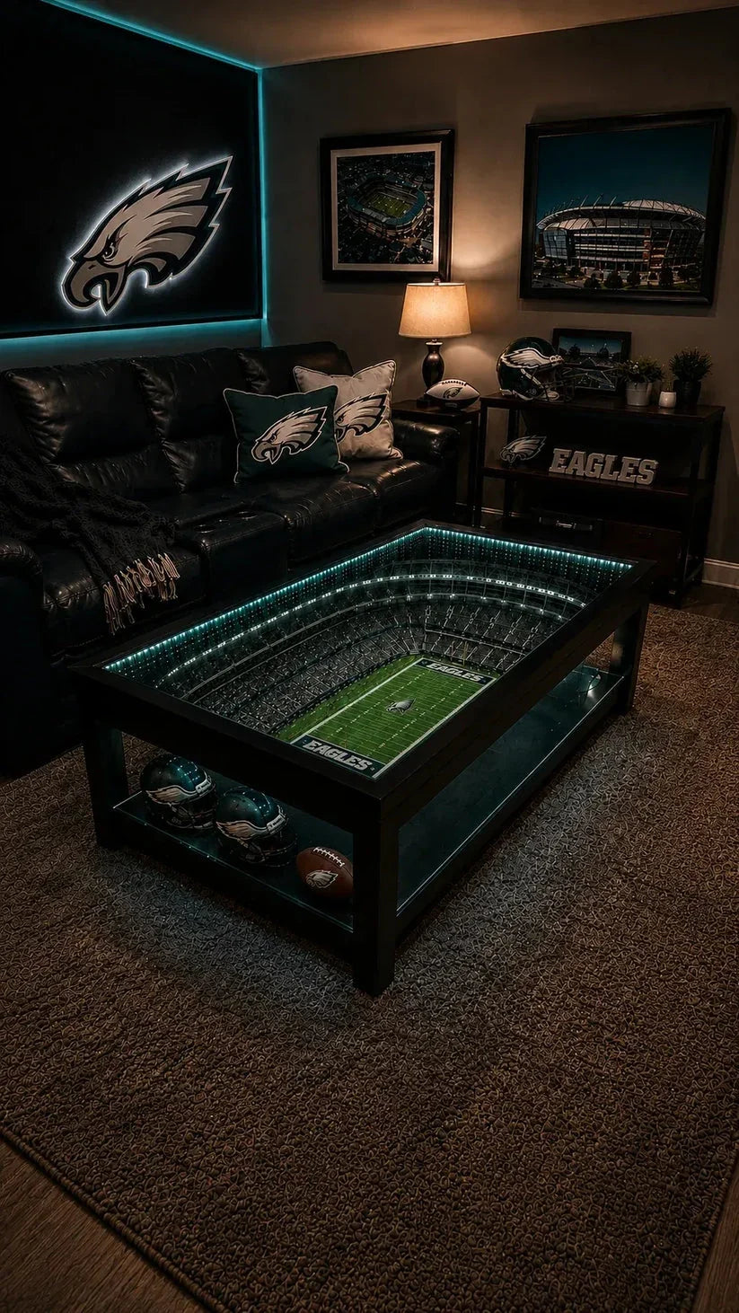 🏈 Stadium‑Inspired Coffee Table – Bring Game Day Home