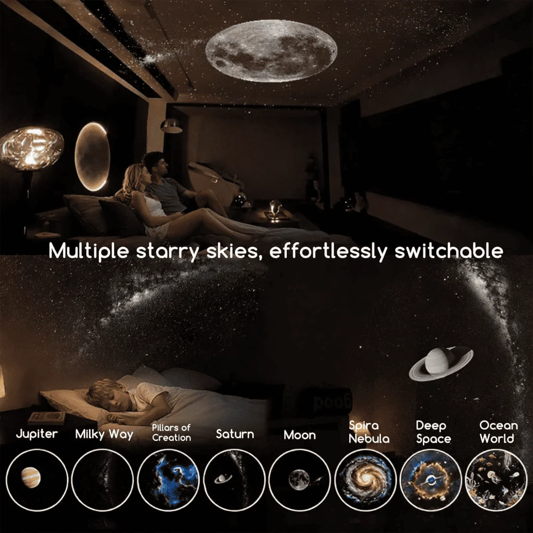 🌠 Galaxy Projector Night Light – Instant Starry Sky for Any Room