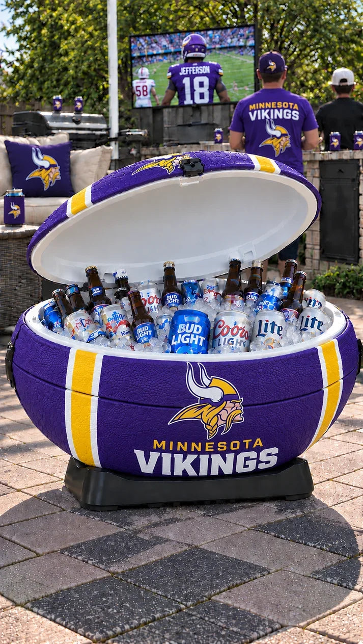 🏈 Football-Shaped Cooler – The Ultimate Game Day Drink Station