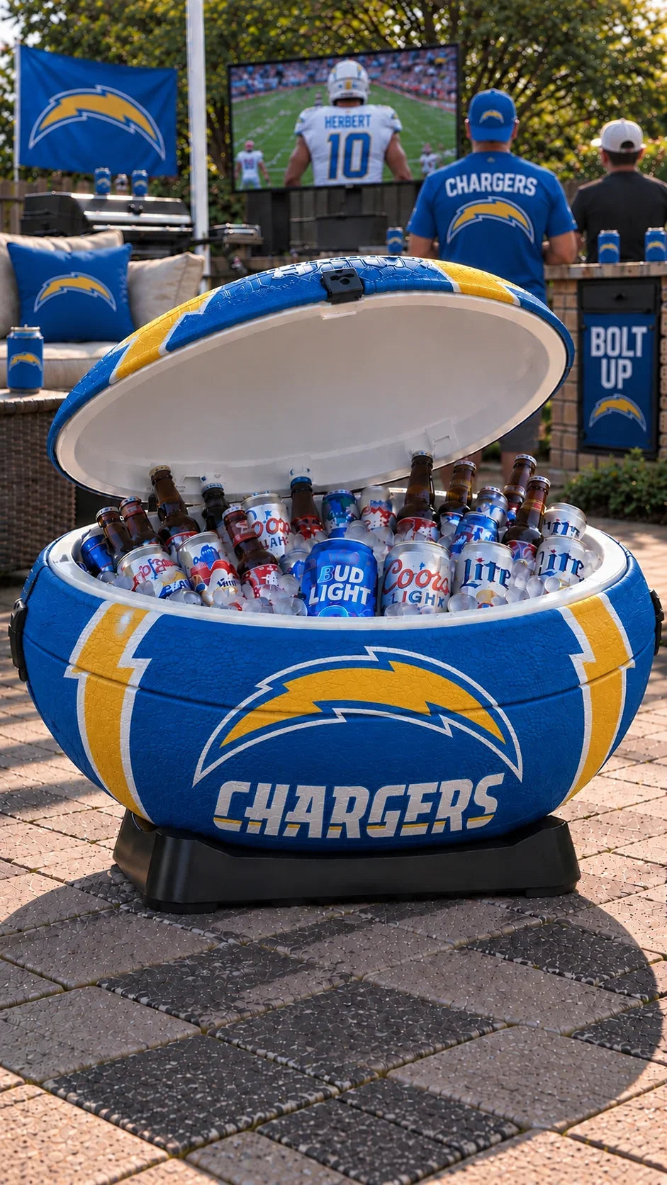 🏈 Football-Shaped Cooler – The Ultimate Game Day Drink Station