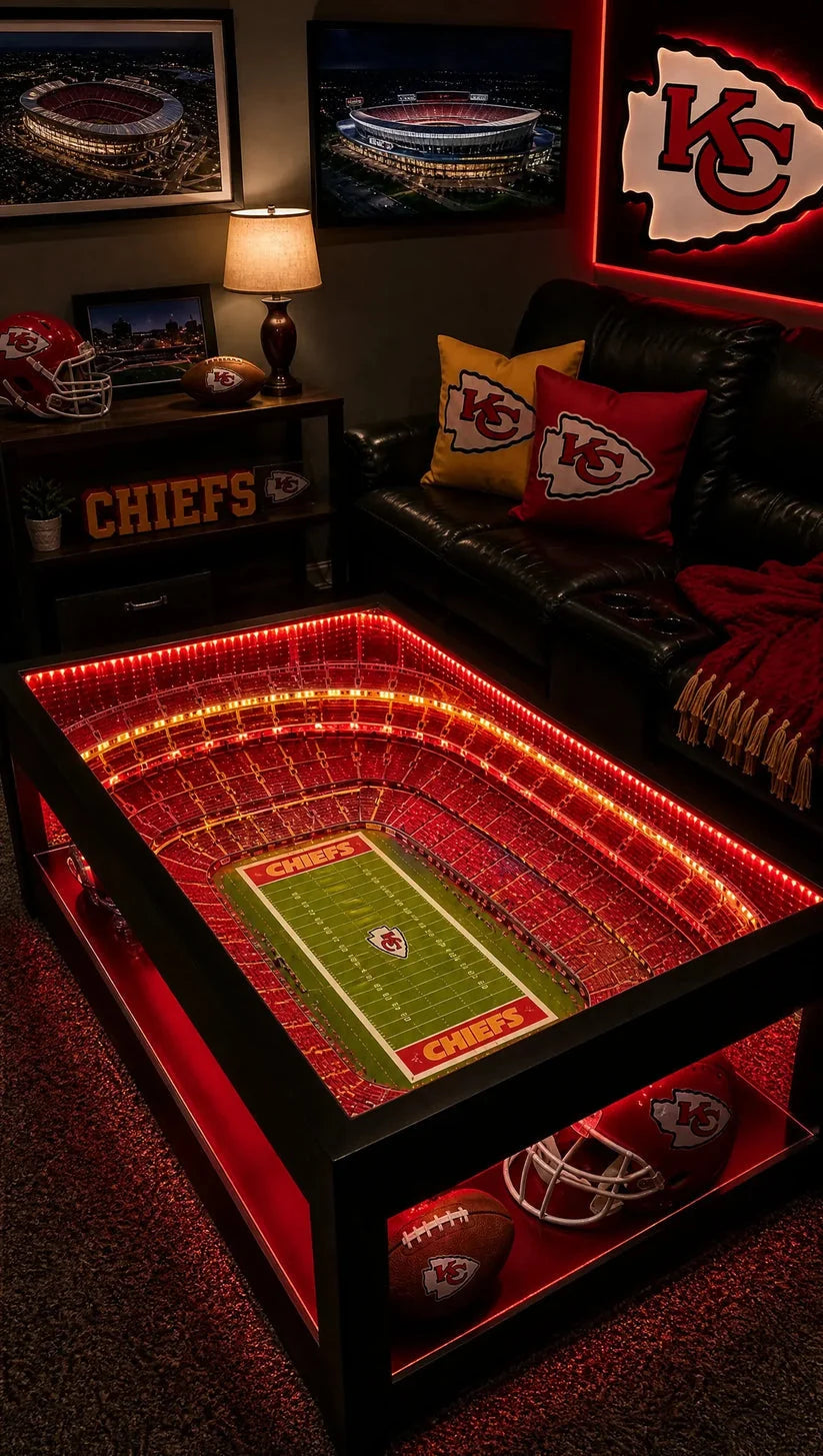 🏈 Stadium‑Inspired Coffee Table – Bring Game Day Home